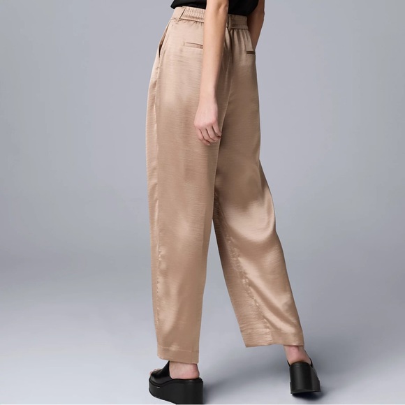 Simply Vera Vera Wang Tan Wide-Leg Pants - Picture 5 of 8